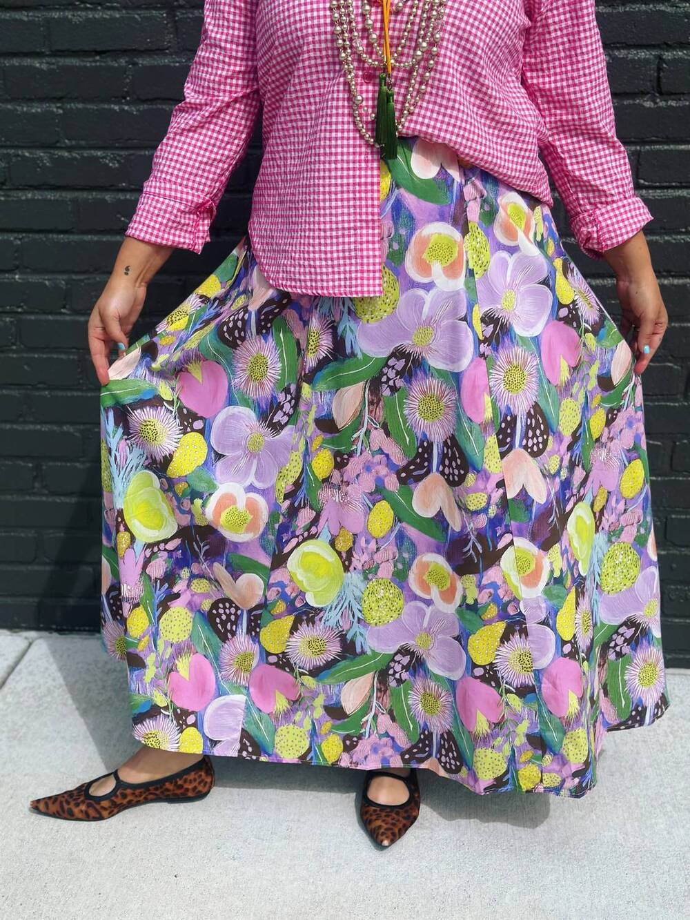 NEW GLAM beekeeper floral skirt in multi